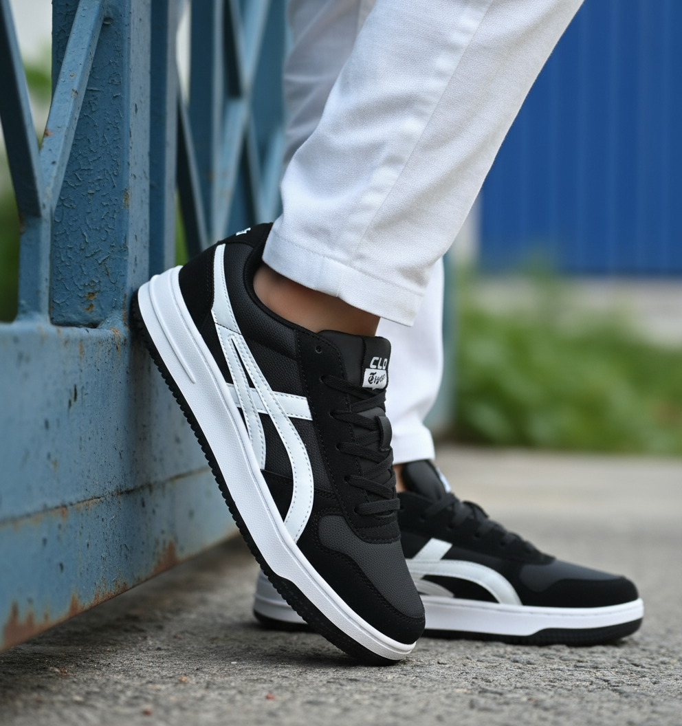 black & white mesh fabric soft comfortable stylish sneaker for men black & white mesh fabric soft comfortable stylish sneaker for men