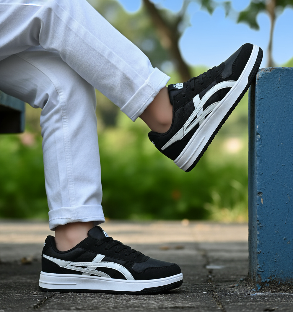 black & white mesh fabric soft comfortable stylish sneaker for men black & white mesh fabric soft comfortable stylish sneaker for men